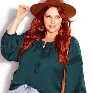 NWT Plus Size City Chic Boho Blouse Free Shipping